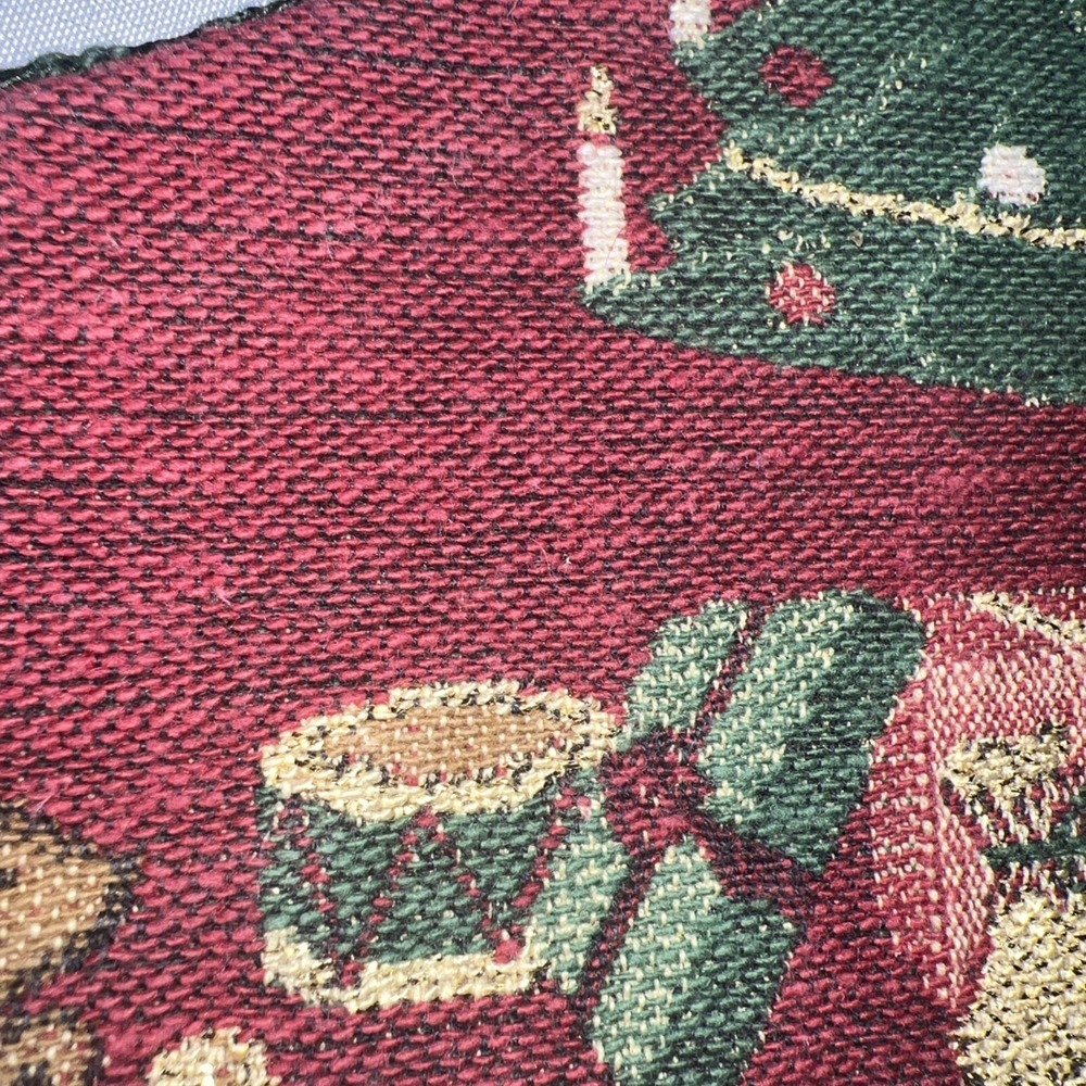 Lot Of 2 Vintage Christmas Stockings Santa Tree , Gold , Wine Unique Boho - Picture 6 of 10